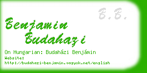 benjamin budahazi business card